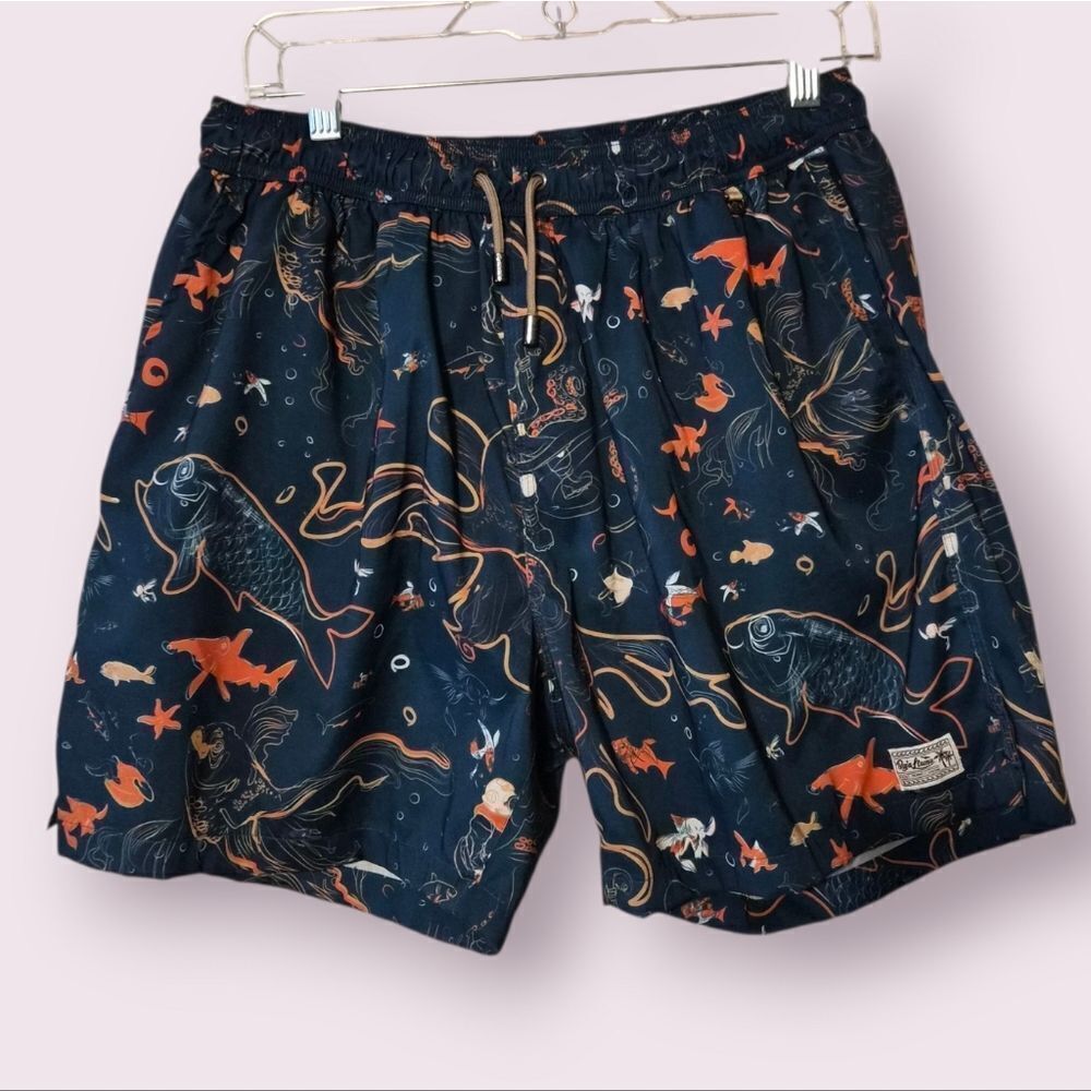 Baja Llama Neptune Stretch Swim Shorts With Zippered Pockets Mens XXL